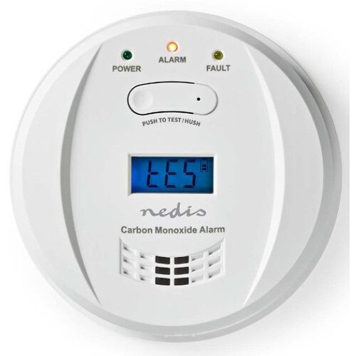 Nedis Detektor ogljikovega monoksida z alarmom 85dB LCD zaslon gumb za test, (5000310046) Slike
