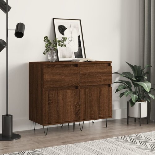 vidaXL Komode 2 kom smeđa boja hrasta 40x35x70 cm konstruirano drvo Cijene