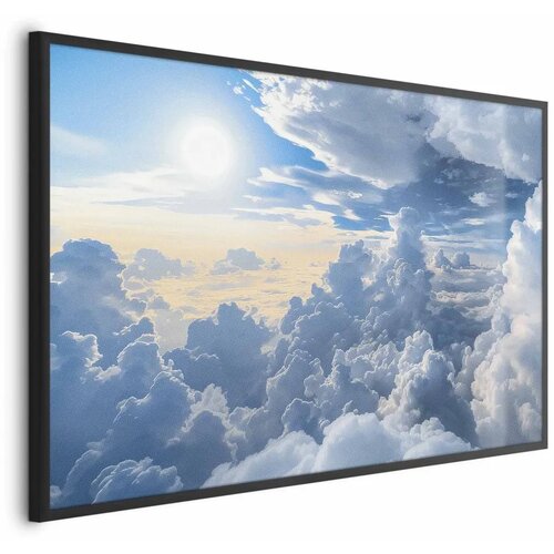  Plakat Symphony of Light: Sun and Clouds Playing Together on a Beautiful Sky 30x21 Crni okvir Cijene