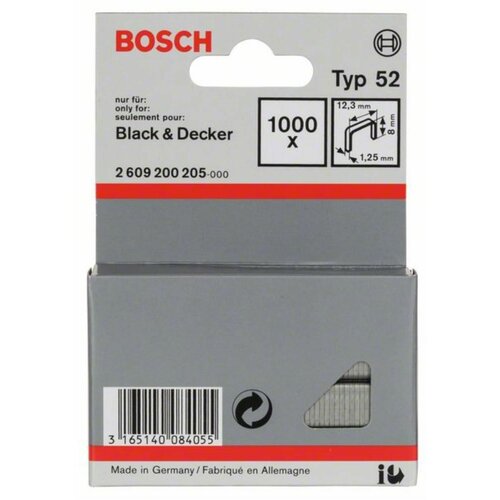 Bosch Spajalica od pljosnate žice tip 52 2609200205, 12,3 x 1,25 x 8 mm Cene