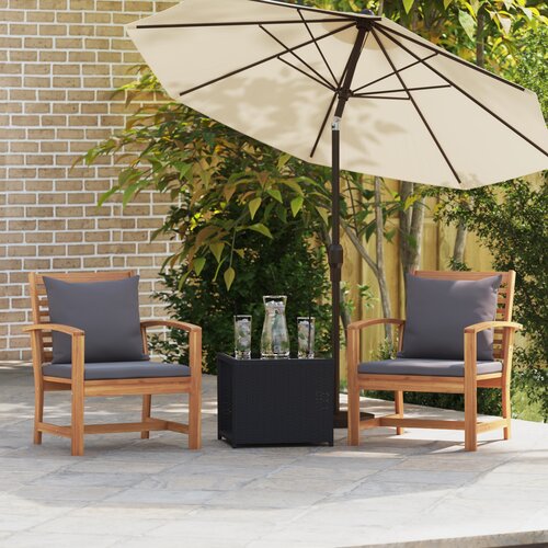vidaXL Vrtne stolice 2 pcs Smeđa 60 x 65 x 76.5 cm Masivna tikovina Cijene