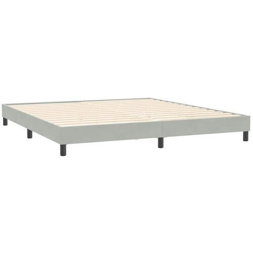 Box Spring krevet bez madracem svijetlo sivi 200x210 cm bar&amp;scaron;un Slike