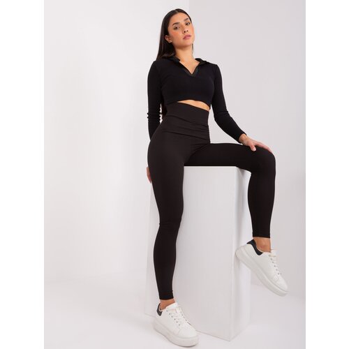 RUE PARIS Leggings-LO-LG-LK-535-01.81-black Cene
