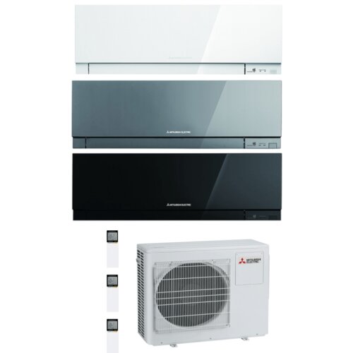 Mitsubishi multi-split klimatska naprava - 2X EF25VGK (bela+siva) + 1X EF35VGK (črna) + zunanja enota MXZ-3F54VF3 + wifi Slike