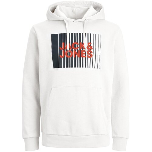 Jack & Jones muški duks JJECORP LOGO SWEAT HOOD PLAY NOOS beli Slike