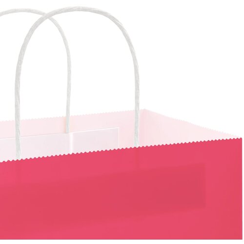  Papirnate vrećice 50 kom s ručkama ružičaste 32x12x42 cm Slike
