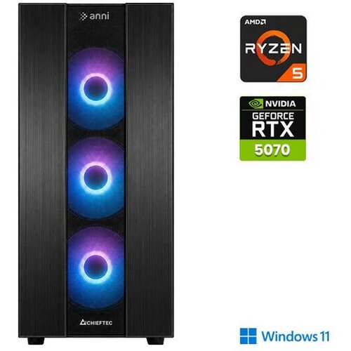 ANNI gaming namizni računalnik Gamer Extreme Lite R5 Ryzen 5 5600X/16GB/1TB SSD/Windows 11 Home/RTX 5070/črna Cene