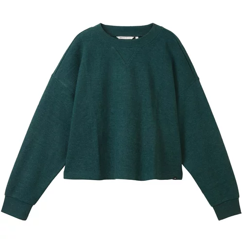 Tom Tailor Sweater majica tamno zelena