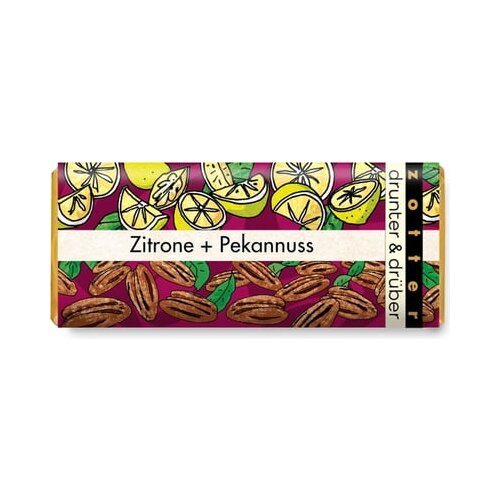 Zotter Schokoladen Bio čokolada drunter & drüber "Limona & pekan orehi" Cene