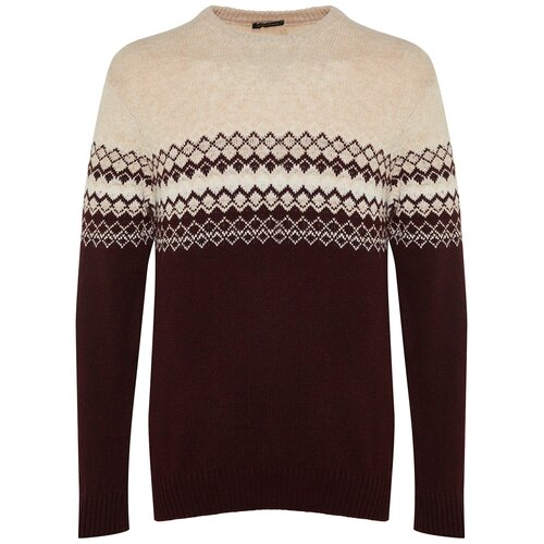 Trendyol Sweater - Burgundy - Slim fit Slike