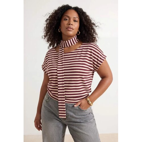 Trendyol ženska bluza Tbbss26Af00141, bordo Cene
