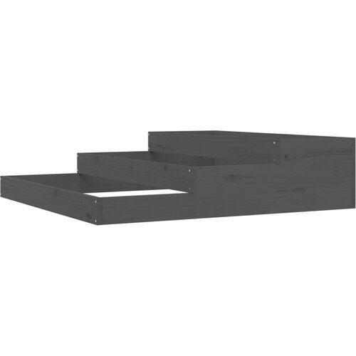 Maison Chic Visoka greda - Greda - Cvetlični Lonec siva 107x107x27 cm trdna borovina, (21789251) Slike