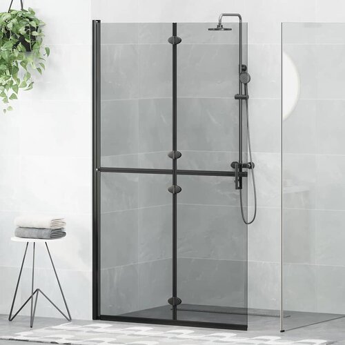 vidaXL Zid za walk-in tuš Ostalo Crna i tamnoprozirna 110 x 190 cm Cijene