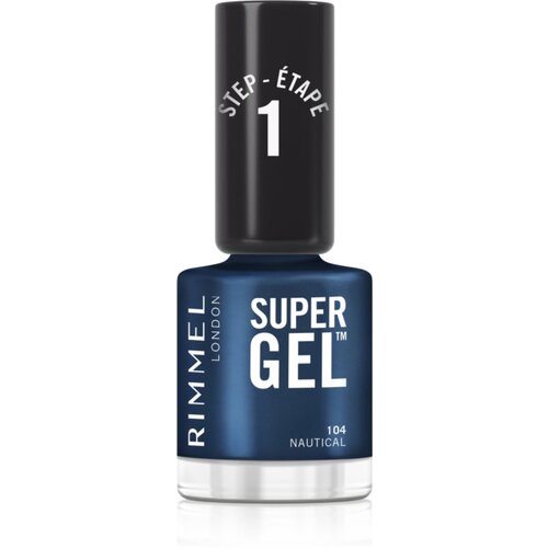 Rimmel London Super Gel gel lak za nohte brez uporabe UV/LED lučke odtenek 104 Nautical 12 ml Cene