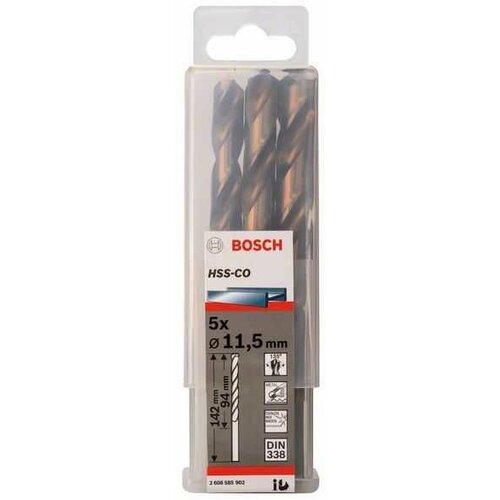 Bosch burgija za metal hss-co/ din 338 2608585902/ 11/5 x 94 x 142 mm Slike