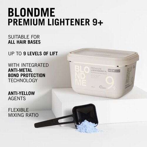 Schwarzkopf Professional Blondme Premium Lightener 9+ posvetlitveni puder za blond lase 450 g Slike