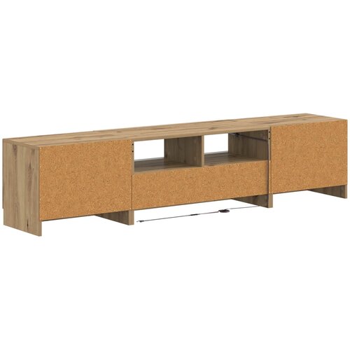  LED TV kabinet UTRECHT 3 kom. Hrast artisan Konstruirano drvo Siva 81 x 35 x 40 cm Slike