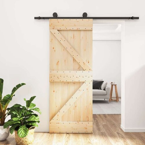  Klizna vrata s priborom za montažu 70 x 210 cm masivna borovina Cijene