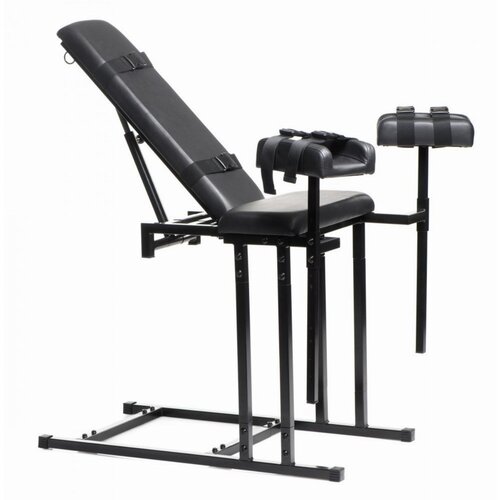 Master Series Extreme Obedience BDSM Chair - Black Slike