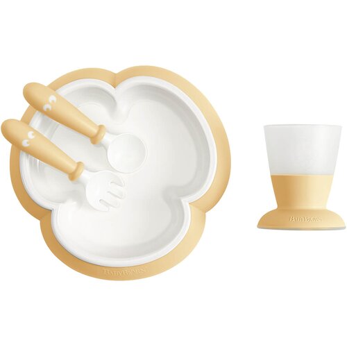 BABYBJORN komplet jedilni set Powder Yellow Cene