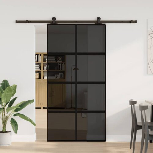  Klizna vrata s priborom 102,5x205 cm kaljeno staklo i aluminij Slike