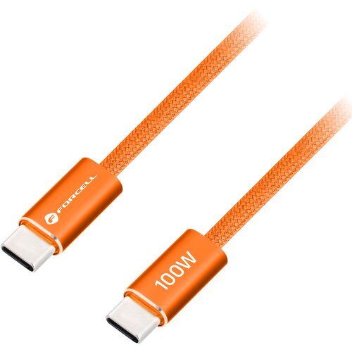  USB C na USB C kabel Forcell F-Energy QC4.0 PD 5A 100W 120 cm ACYH23 narančasti Slike