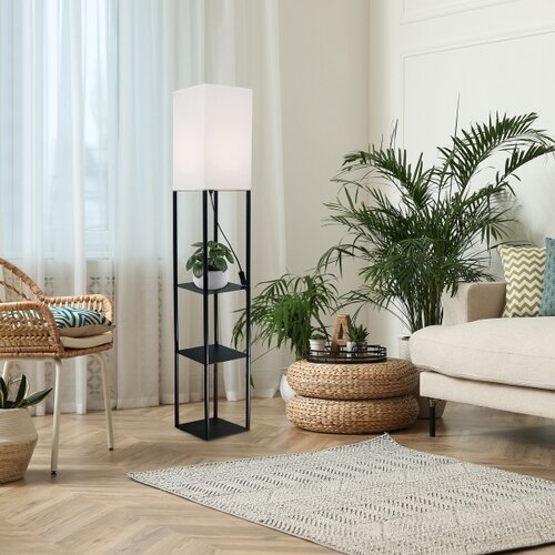  Brilagi - Stojeća lampa sa policama GRADUS 1xE27/40W/230V 150 cm crna/bela Slike