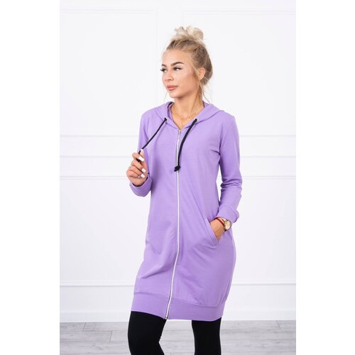Kesi Dress with hood and hood dark purple color Slike
