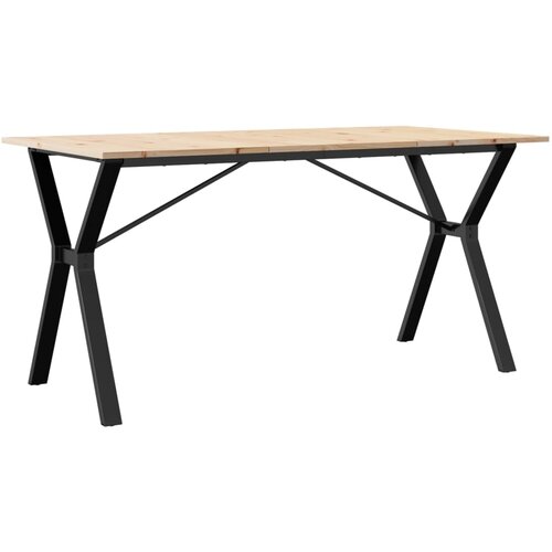 Maison Chic Jedilna miza - Kuhinjska miza - Jedilni stol Y okvir 160x80x75 cm trdna borovina lito železo, (21715128) Cene