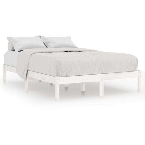 VidaXL okvir za krevet od masivne borovine bijeli 200 x 200 cm Slike
