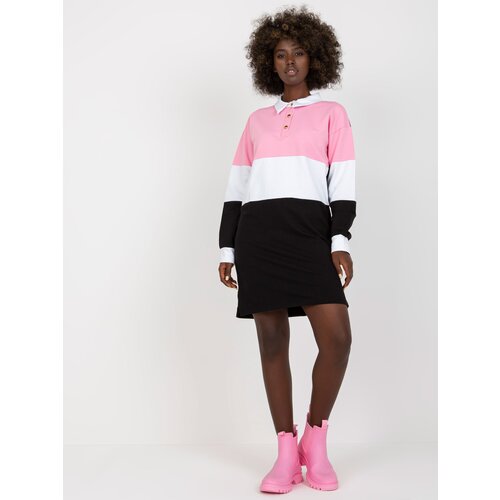 RUE PARIS Dress-RV-SK-8072.20P-Black-Pink Cene