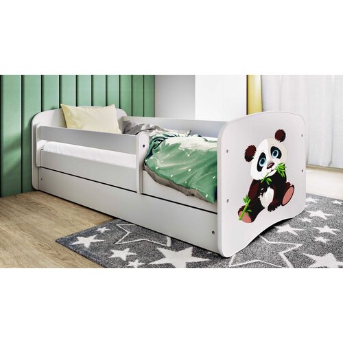  Drveni dječji krevet PANDA 2 s ladicom - 180x80 cm bijeli Slike