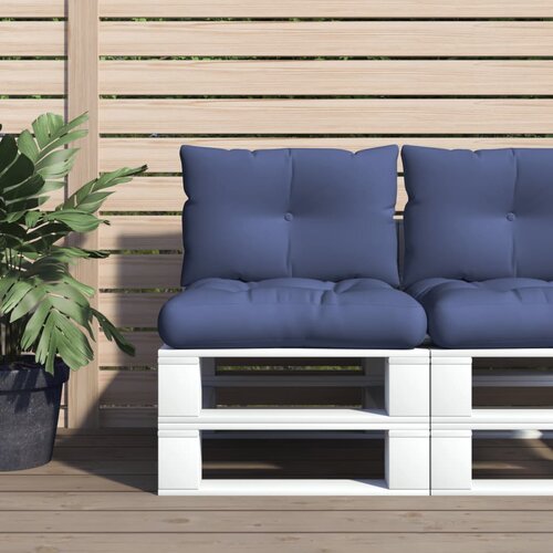  Set jastuka za palete modri 60 x 38 x 13 cm od tkanine Cene