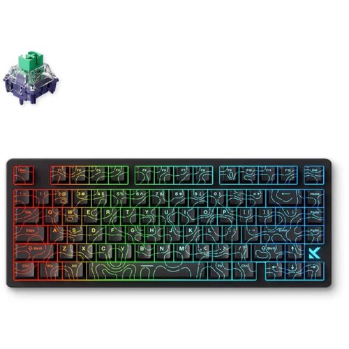 Oblivion gaming oprema Gaming tastatura MCHOSE Jet 75 Black Topographic/KailH Magtetic God switch Cene