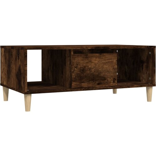 Maison Chic Klubska mizica - kavna mizica - Nizka mizica dimljeni hrast 90x50x36,5 cm inženirski les, (21754879) Cene