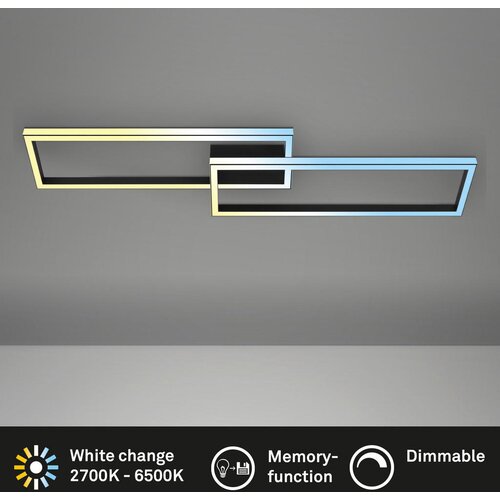 Lesnina XXXL Briloner 3761015 - LED prigu&amp;scaron;iva stropna svetiljka LED/45W/230V 2700-6500K+sa daljinskim upravljačem crna Slike