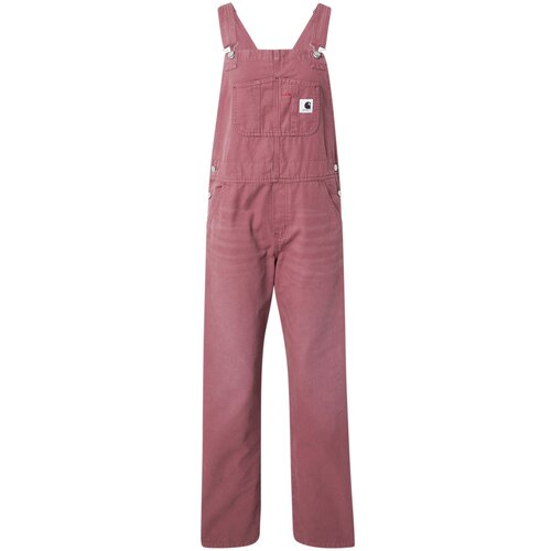 Carhartt WIP Hlače z naramnicami temno roza / črna / bela Slike