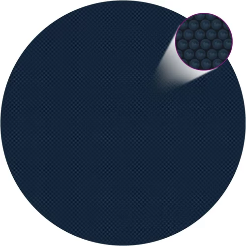 vidaXL Plavajoča PE solarna folija za bazen 250 cm črna in modra