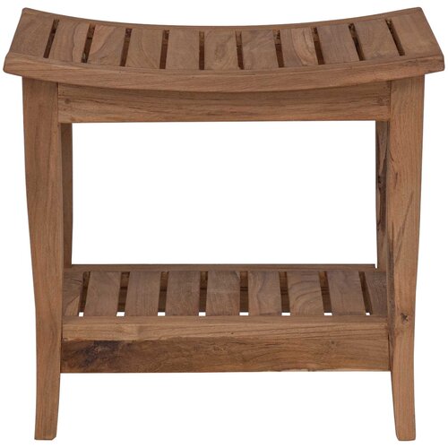  Stolić za kupatilo Prirodna 50 x 35 x 45 cm Čvrsto teak drvo Slike