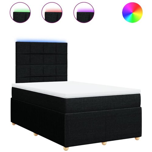 Maison Chic Box spring postelja - Vzmetna postelja z vzmetnico črn 120x200 cm blago SL10832, (21885690) Cene