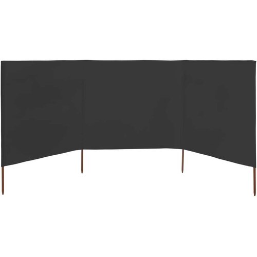 vidaXL 3-panelni vetrobran tkanina 400x160 cm antraciten, (20692527) Cene