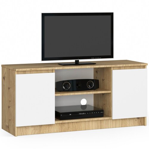 AKORD Tv Omarica, 2 Vrata In 1 Polica, Hrast Artisan/Bela, (5000331811) Slike