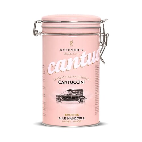 Greenomic Cantuccini - v kovinski škatli - Alle Mandorla Cene