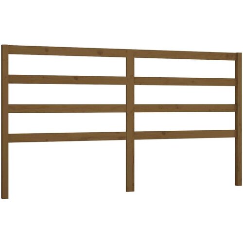  Uzglavlje za krevet boja meda 206 x 4 x 100 cm masivna borovina Slike