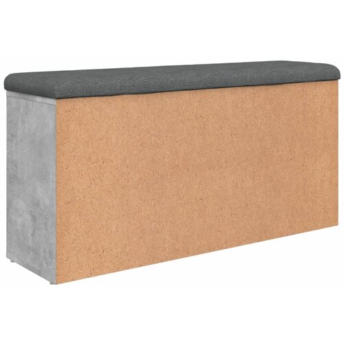  Klupa za cipele siva boja betona 102x32x50 cm konstruirano drvo Slike