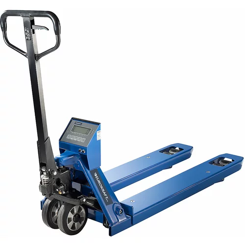 eurokraft pro Paletni dvižni voziček s tehtnico, nosilnost 2200 kg, ločljivost 1 kg
