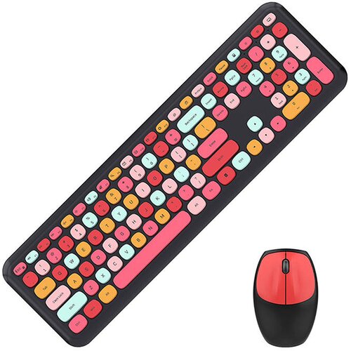 MOFII Wireless Keyboard+Mouse 666 crno-crveni Cijene