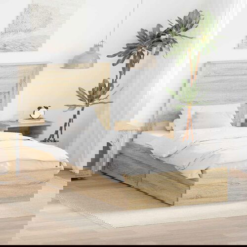 vidaXL Krevetna konstrukcija s ladicama Sonoma hrast 90 x 190 cm Cene