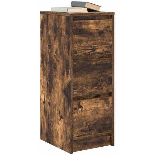  Komoda boja dimljenog hrasta 29,5x34x76 cm konstruirano drvo Slike