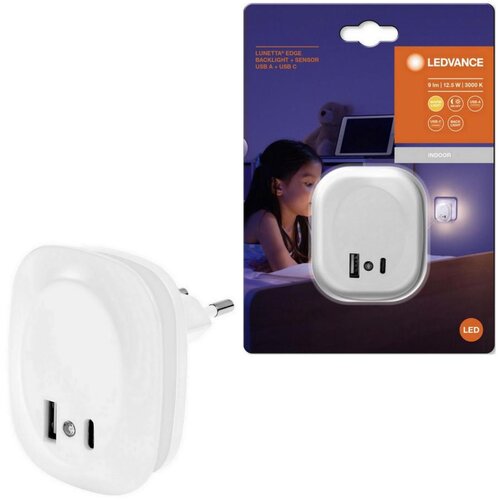  Ledvance- LED noćno svetlo za utičnicu sa senzorom i USB LUNETTA LED/12,5W/230V Cene